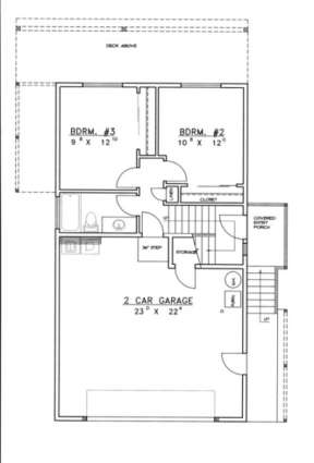 Basement/Garage Floor for House Plan #039-00239
