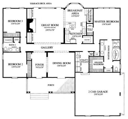 Floorplan 1 for House Plan #7922-00206