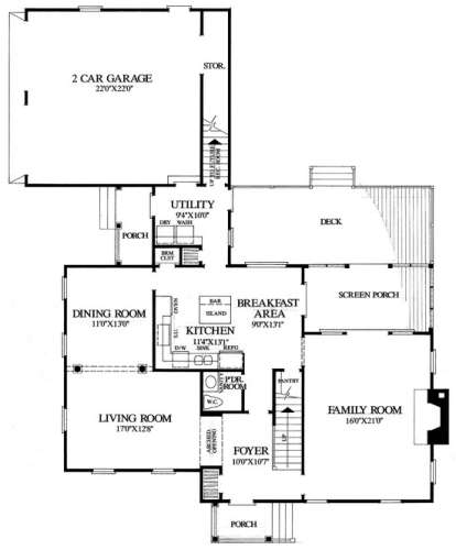 Floorplan 1 for House Plan #7922-00207