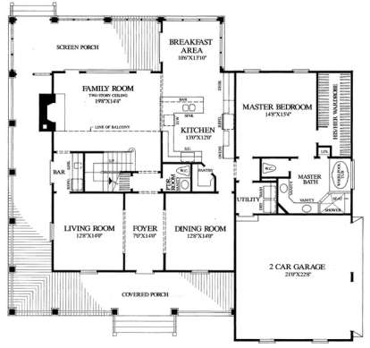 Floorplan 1 for House Plan #7922-00208