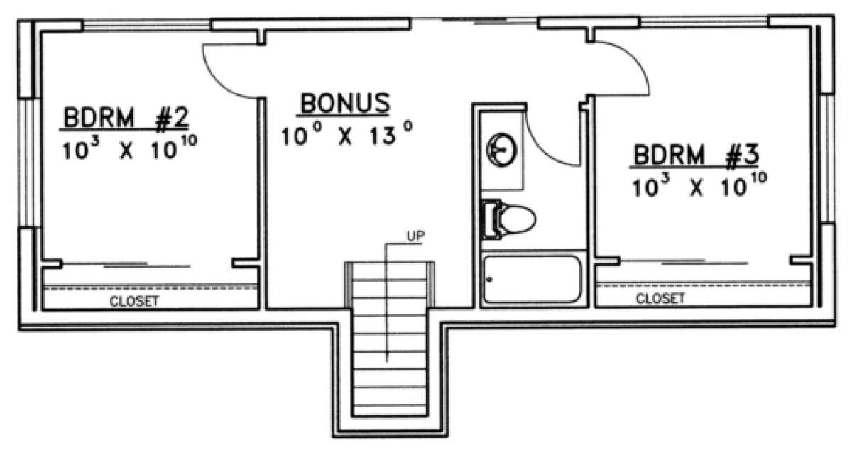 Basement Floor for House Plan #039-00240