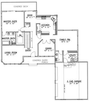 Main Floor for House Plan #039-00240