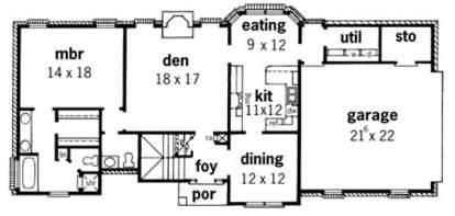 Floorplan 1 for House Plan #9035-00071