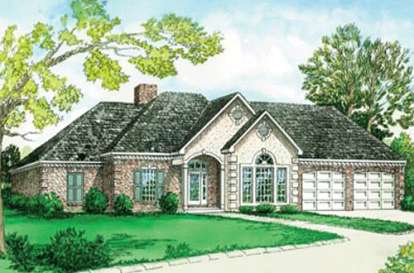 Ranch House Plan #9035-00074 Elevation Photo