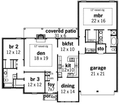 Floorplan 1 for House Plan #9035-00074