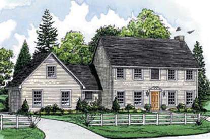 Early American House Plan #9035-00076 Elevation Photo