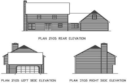 Early American House Plan #9035-00076 Elevation Photo