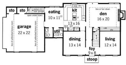 Floorplan 1 for House Plan #9035-00076