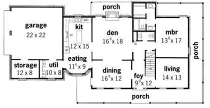 Floorplan 1 for House Plan #9035-00078