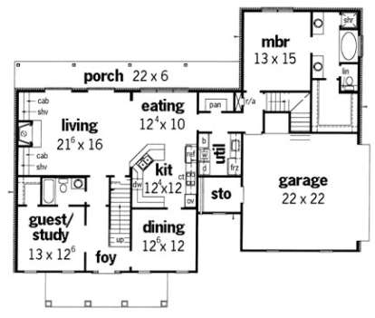 Floorplan 1 for House Plan #9035-00079