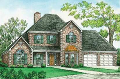 European House Plan #9035-00080 Elevation Photo