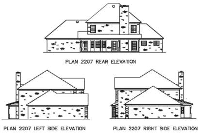 European House Plan #9035-00080 Elevation Photo