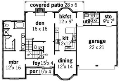 Floorplan 1 for House Plan #9035-00080