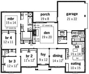 Floorplan 1 for House Plan #9035-00082