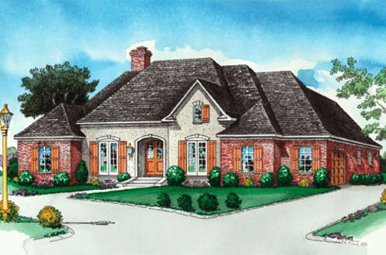 European House Plan #9035-00083 Elevation Photo