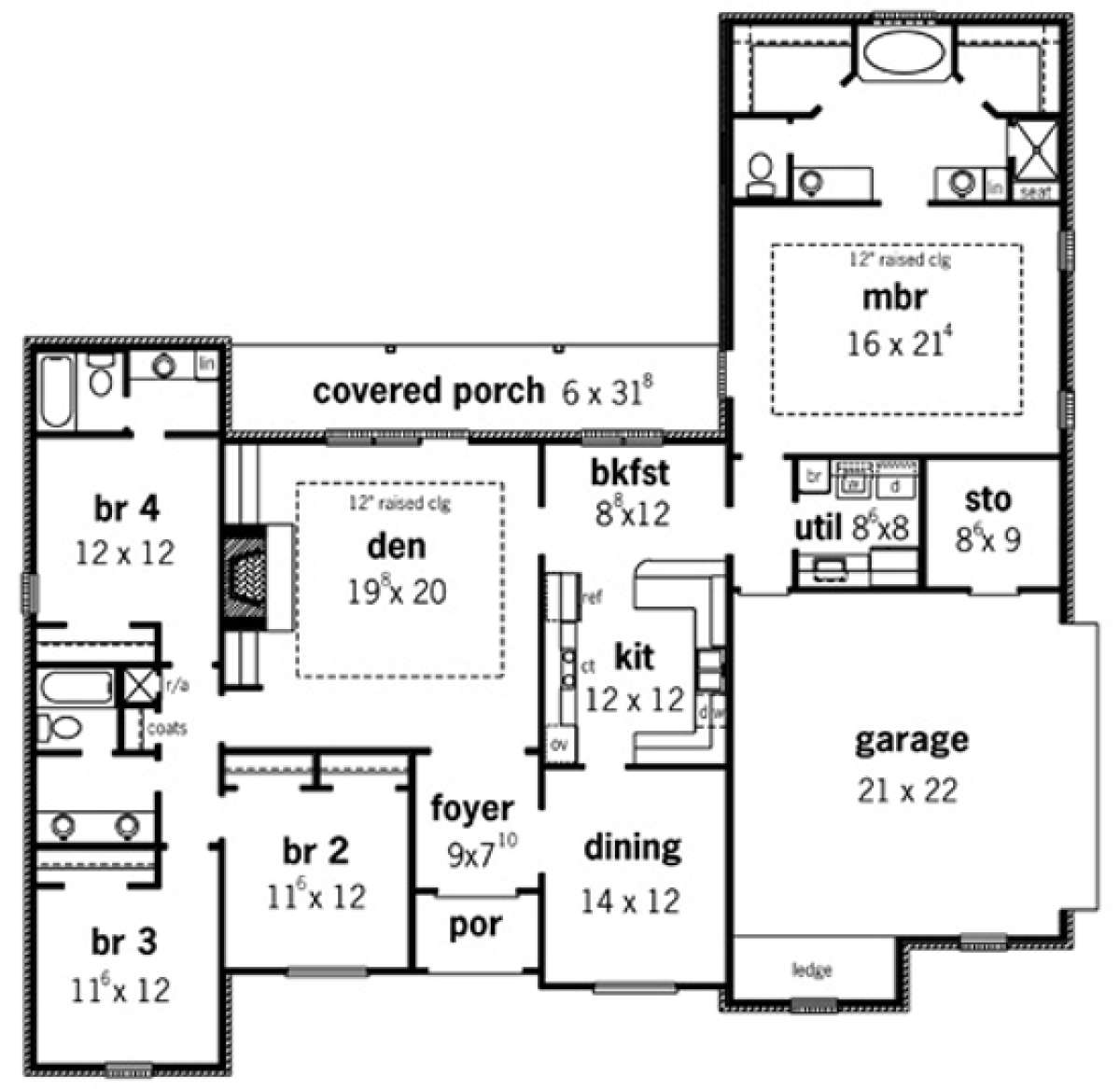 Floorplan 1 for House Plan #9035-00083