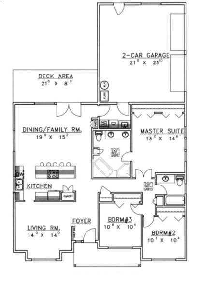 Floorplan for House Plan #039-00242