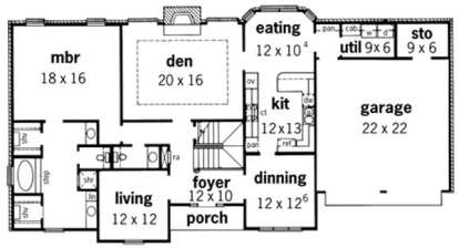 Floorplan 1 for House Plan #9035-00089