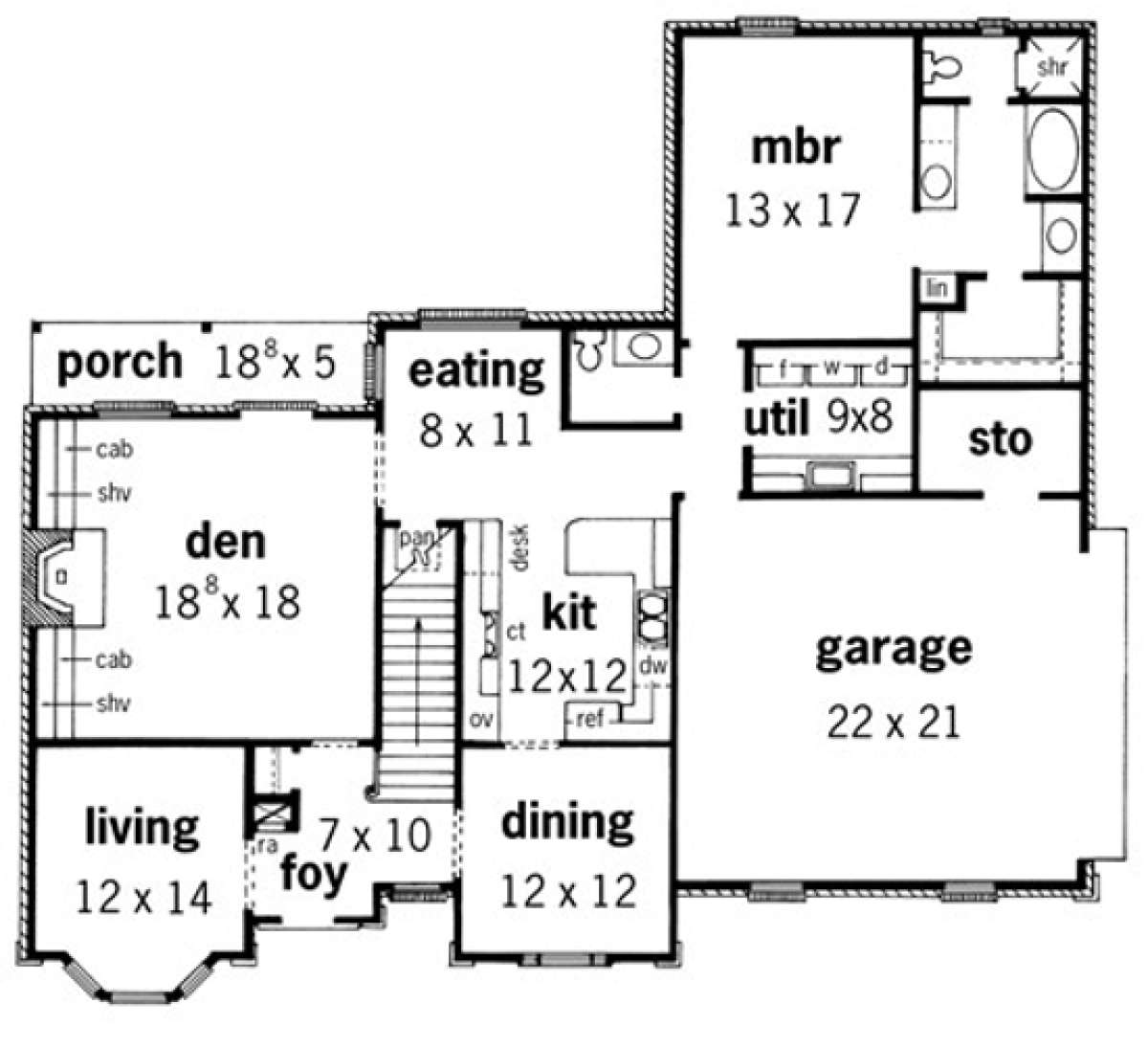 Floorplan 1 for House Plan #9035-00090