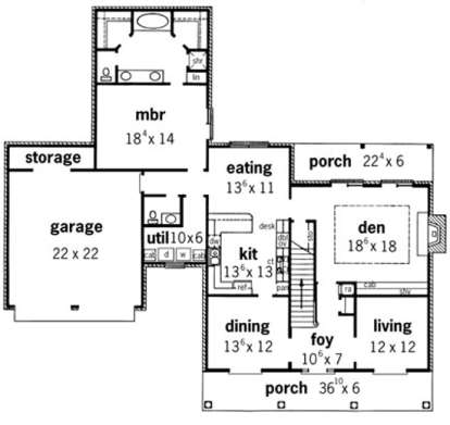 Floorplan 1 for House Plan #9035-00092