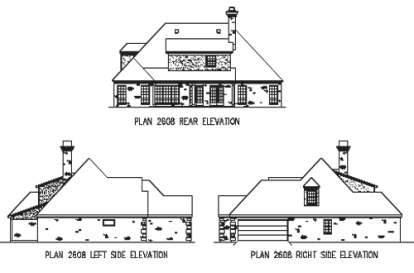 European House Plan #9035-00093 Elevation Photo