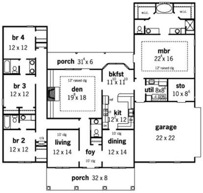 Floorplan1 for House Plan #9035-00097