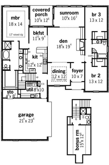Floorplan 1 for House Plan #9035-00098