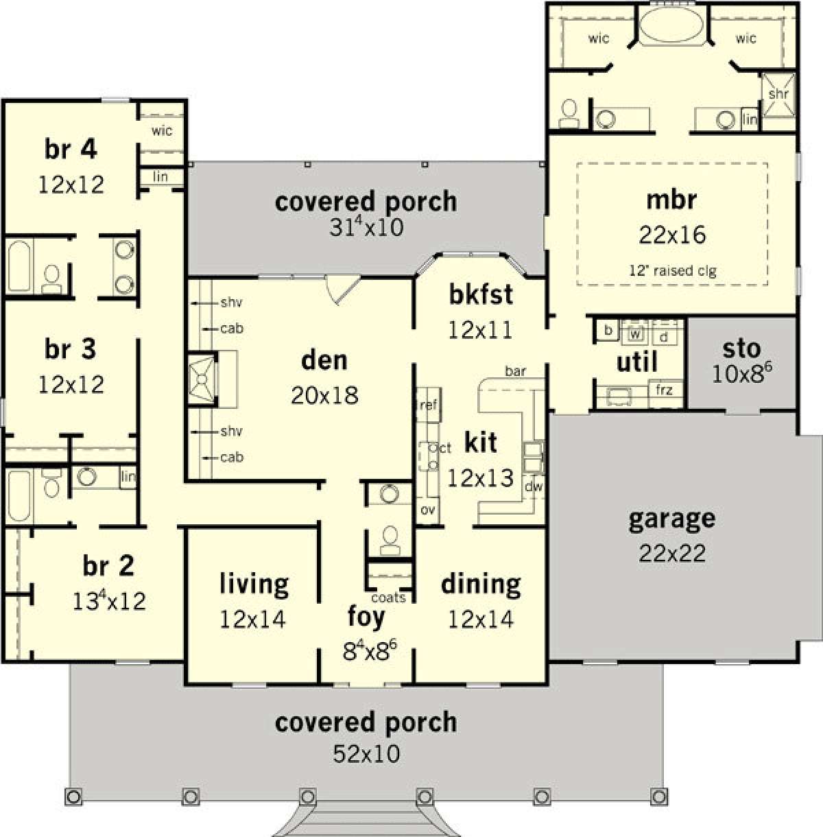 Floorplan 1 for House Plan #9035-00099