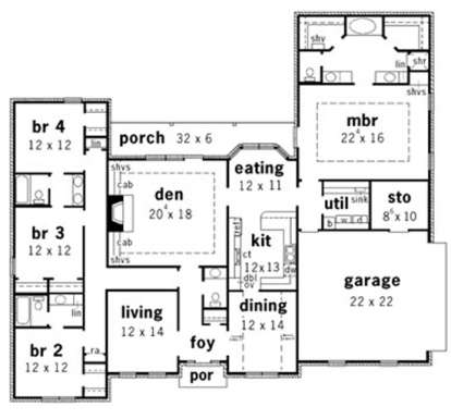 Floorplan 1 for House Plan #9035-00101