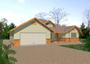 Contemporary House Plan #039-00244 Elevation Photo