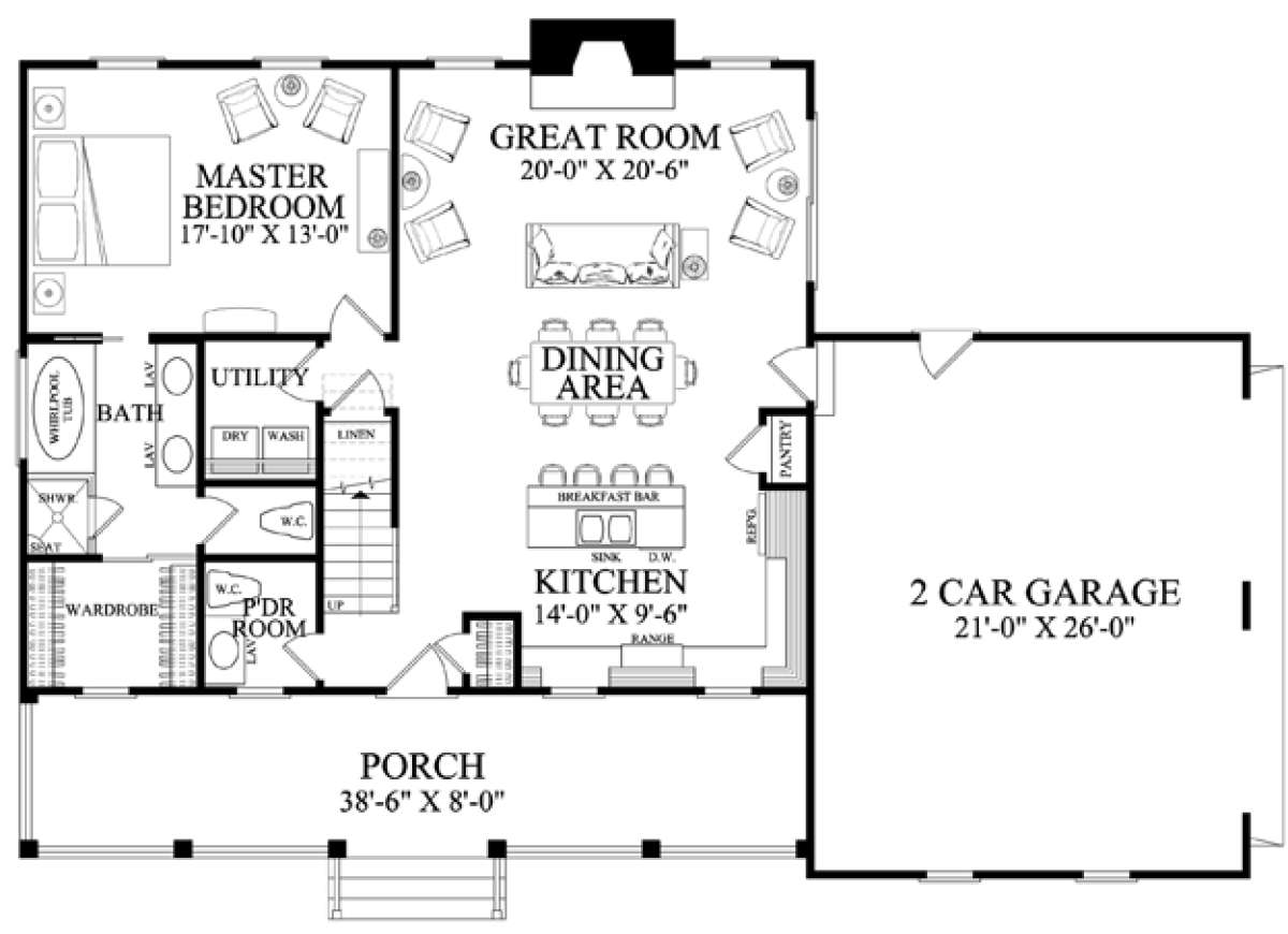 Floorplan 1 for House Plan #7922-00218