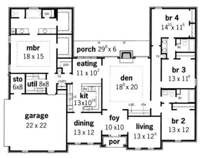 Floorplan 1 for House Plan #9035-00106