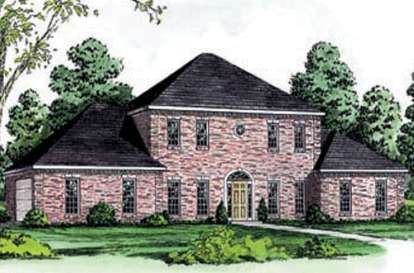 Colonial House Plan #9035-00109 Elevation Photo
