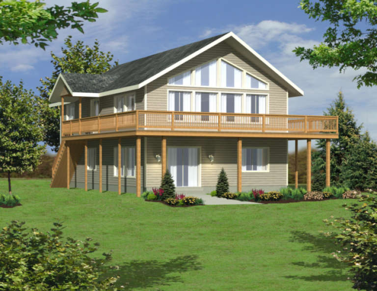 Vacation House Plan #039-00245 Elevation Photo