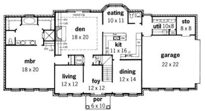 Floorplan 1 for House Plan #9035-00113