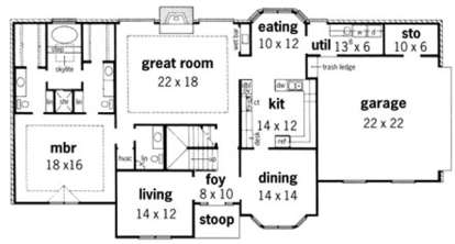 Floorplan 1 for House Plan #9035-00117