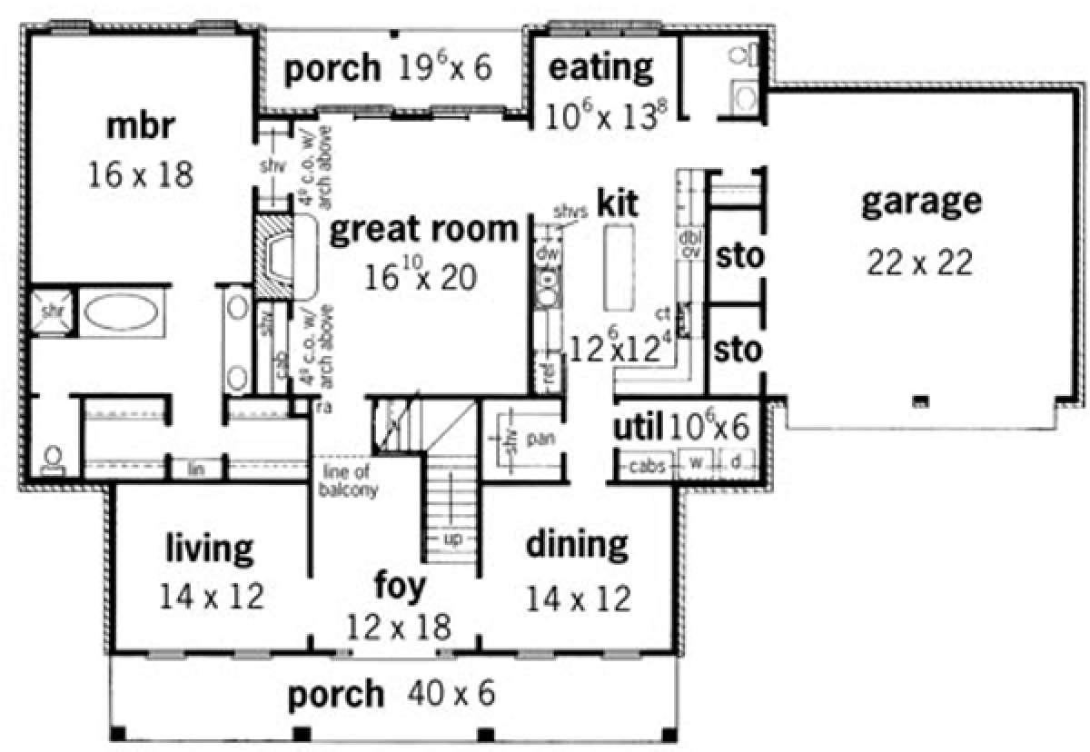 Floorplan 1 for House Plan #9035-00118