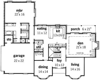 Floorplan 1 for House Plan #9035-00120