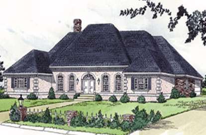 European House Plan #9035-00121 Elevation Photo