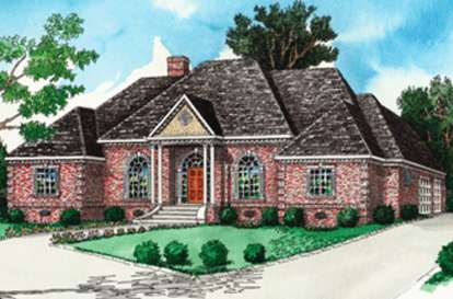 European House Plan #9035-00122 Elevation Photo