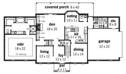Floorplan 1 for House Plan #9035-00123