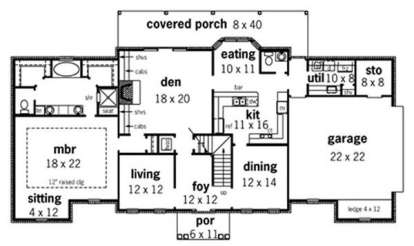 Floorplan 1 for House Plan #9035-00126