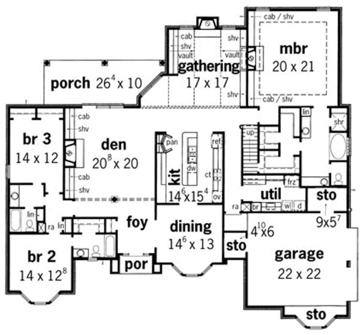 Floorplan 1 for House Plan #9035-00127