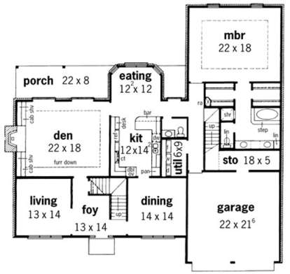 Floorplan 1 for House Plan #9035-00128