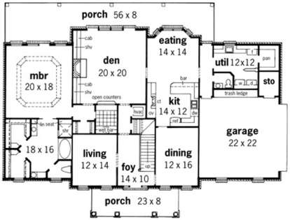Floorplan 1 for House Plan #9035-00131