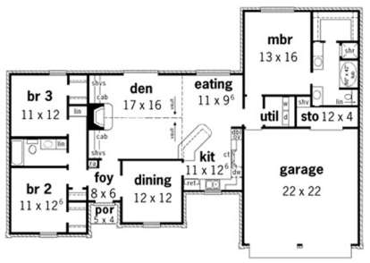 Floorplan1 for House Plan #9035-00140