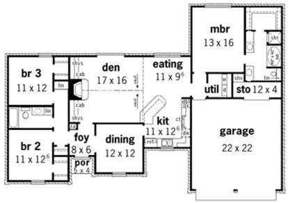 Floorplan1 for House Plan #9035-00141