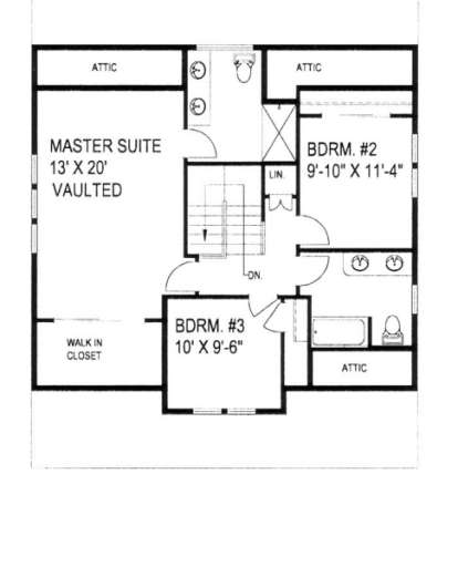 Second Floor for House Plan #039-00248