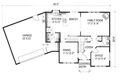 First Floor for House Plan #039-00249