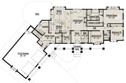 Floorplan1 for House Plan #7806-00009